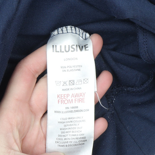 Illusive London Men's Blue Logo Crew Neck Sweatshirt Size L