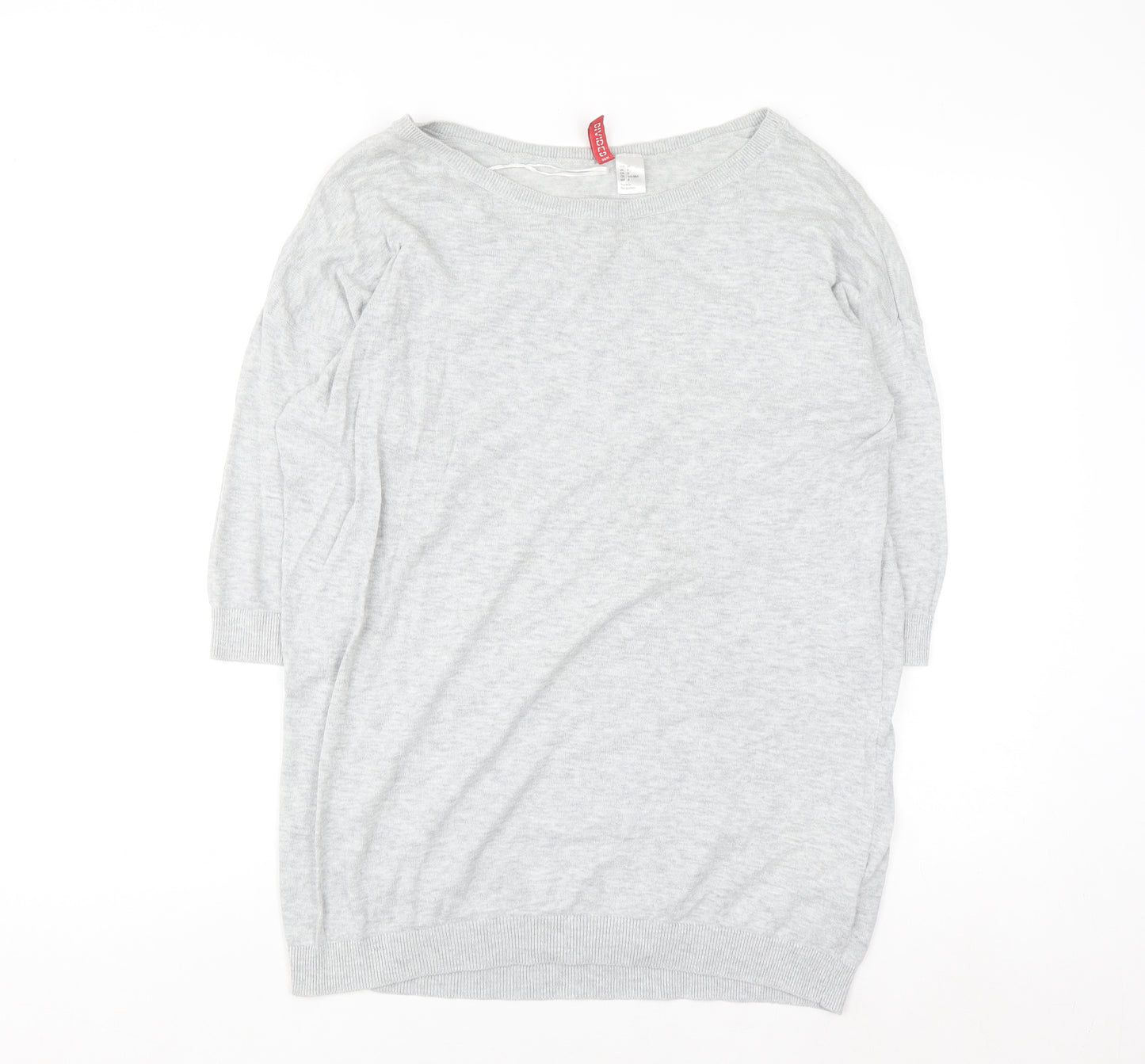H&M Womens Light Grey Cotton Jumper Size 12