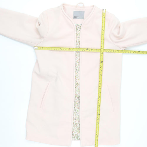 Vero Moda Women's Pink Mid-Length Open Knit Coat L