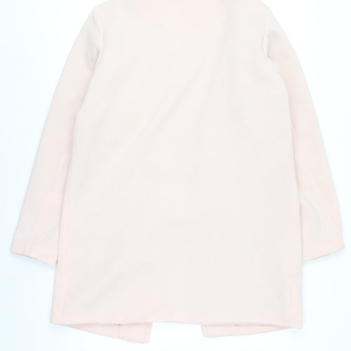 Vero Moda Women's Pink Mid-Length Open Knit Coat L
