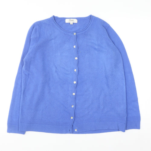 Dixie Women’s Blue Knit Cardigan Long Sleeve Size L