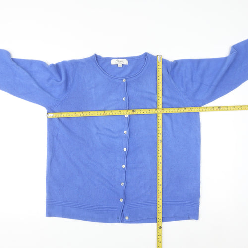 Dixie Women’s Blue Knit Cardigan Long Sleeve Size L