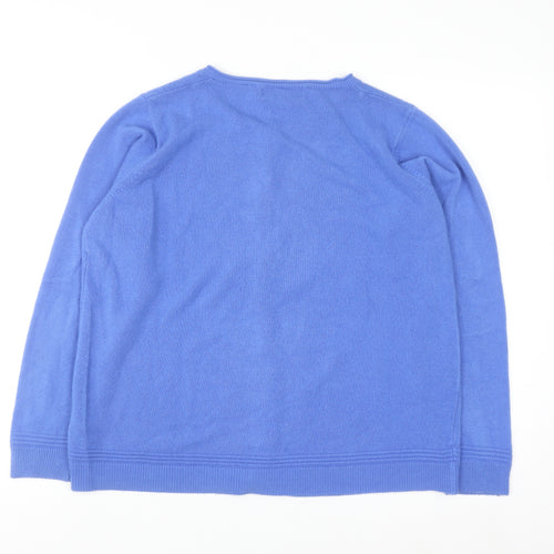 Dixie Women’s Blue Knit Cardigan Long Sleeve Size L