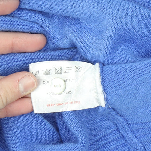 Dixie Women’s Blue Knit Cardigan Long Sleeve Size L