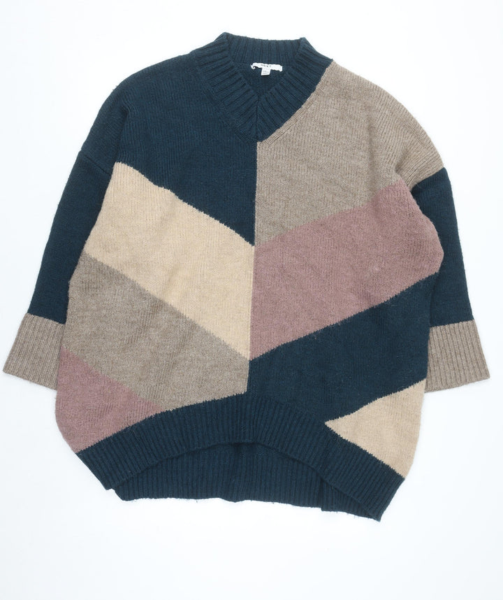 Next Men's Multicoloured XL Chunky Knit V-Neck Jumper