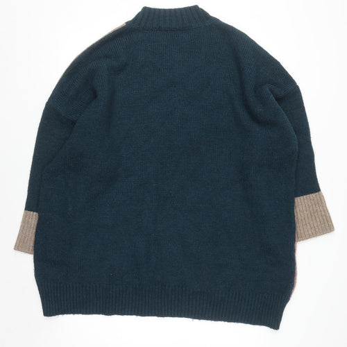 Next Men's Multicoloured XL Chunky Knit V-Neck Jumper
