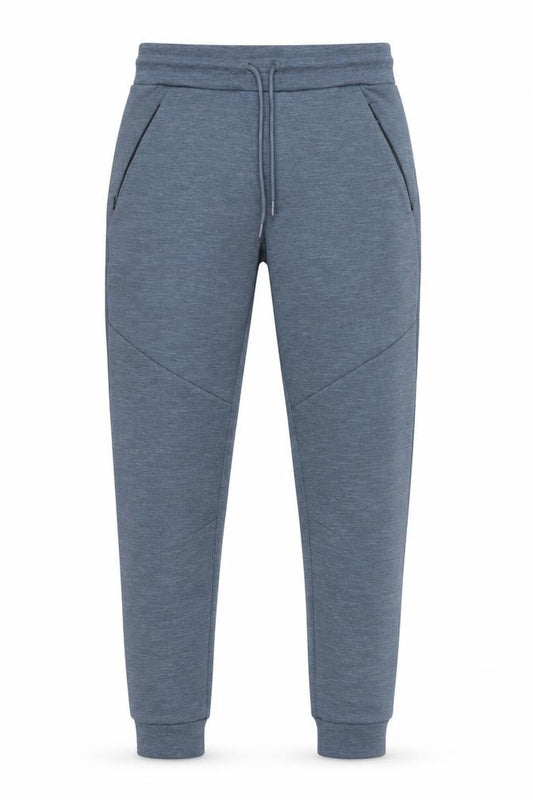 Front view of Dunnes Men's Blue Jogger Trousers XS Slim Fit Stretch Activewear