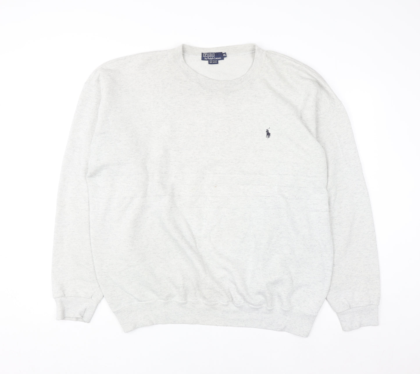 Ralph Lauren Mens Grey XL Pullover Sweatshirt Long Sleeve Classic