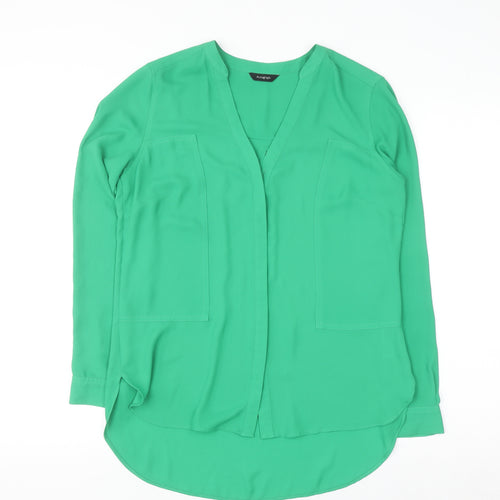 Marks and Spencer Women’s Green V-Neck Long Sleeve Blouse UK 8