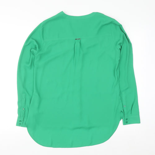 Marks and Spencer Women’s Green V-Neck Long Sleeve Blouse UK 8
