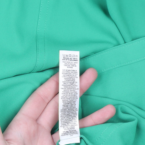 Marks and Spencer Women’s Green V-Neck Long Sleeve Blouse UK 8