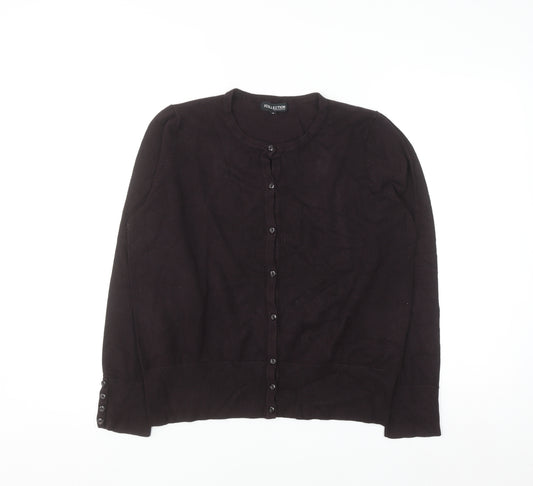 Debenhams Women’s Black Size 16 Crew Neck Long Sleeve Cardigan