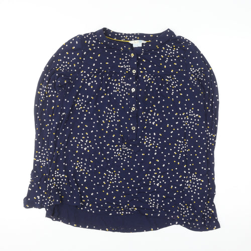 Boden Women’s Blue Polka Dot Long Sleeve Tunic Blouse UK 10