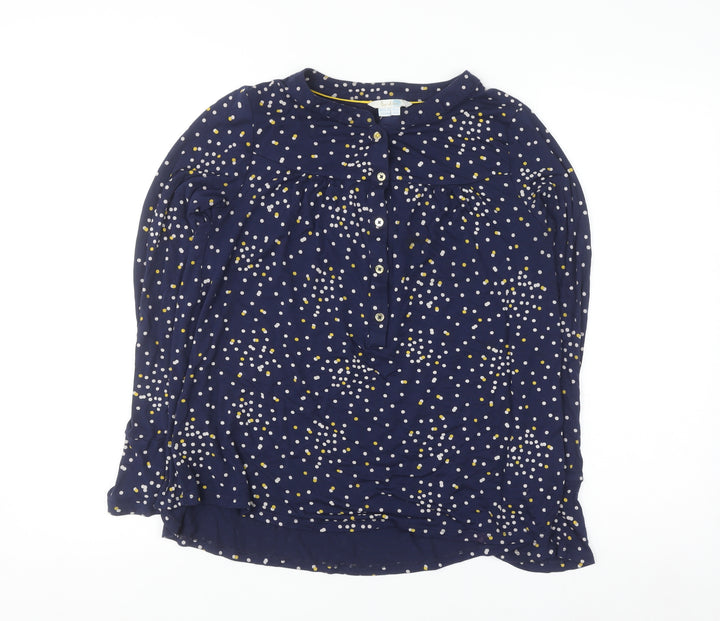 Boden Women’s Blue Polka Dot Long Sleeve Tunic Blouse UK 10