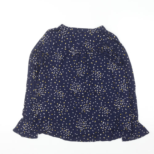 Boden Women’s Blue Polka Dot Long Sleeve Tunic Blouse UK 10
