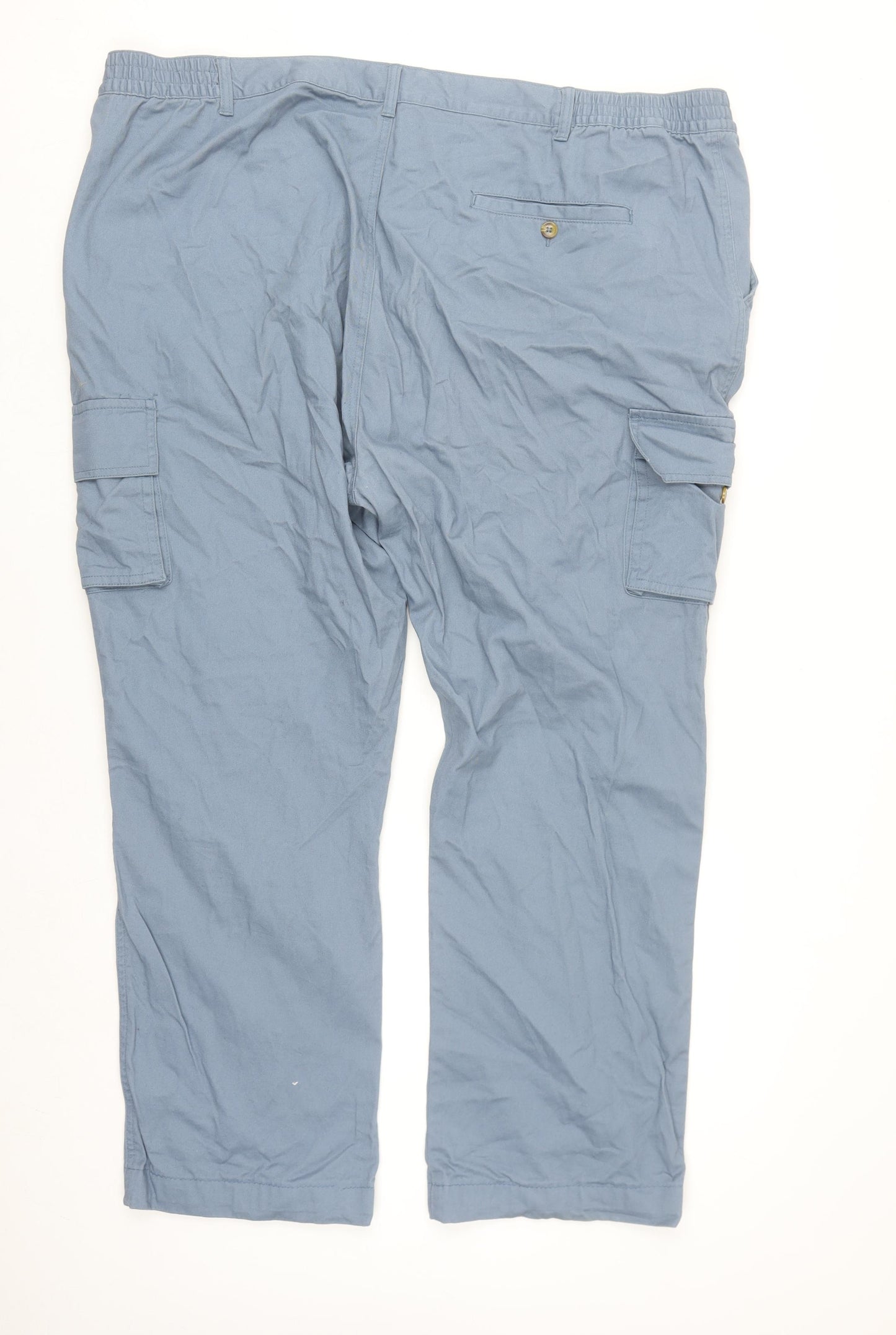Cotton Traders Men’s Dusky Blue Cargo Trousers Size XL 48in Relaxed Fit