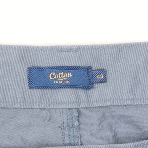 Cotton Traders Men’s Dusky Blue Cargo Trousers Size XL 48in Relaxed Fit