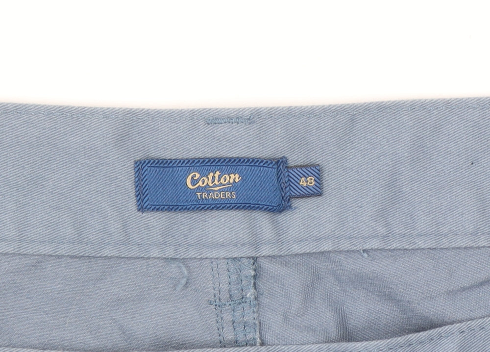 Cotton Traders Men’s Dusky Blue Cargo Trousers Size XL 48in Relaxed Fit
