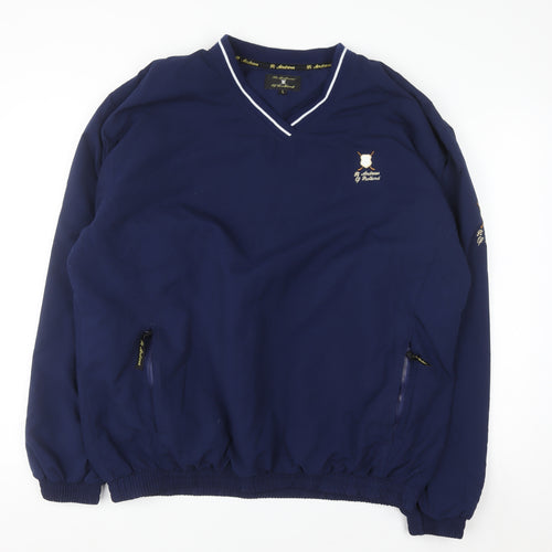 St. Andrews of Scotland Men’s Blue V-Neck Golf Pullover Sweatshirt L