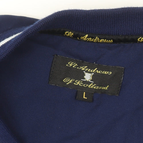 St. Andrews of Scotland Men’s Blue V-Neck Golf Pullover Sweatshirt L