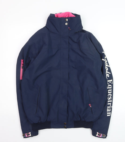 Rydale Womens Blue Ripon Equestrian Bomber Jacket Size M