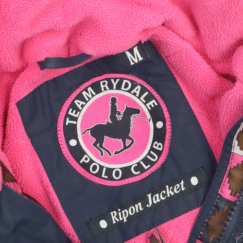 Rydale Womens Blue Ripon Equestrian Bomber Jacket Size M