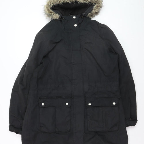 Regatta Men's Black XL Waterproof Parka Coat Hooded Faux Fur Trim