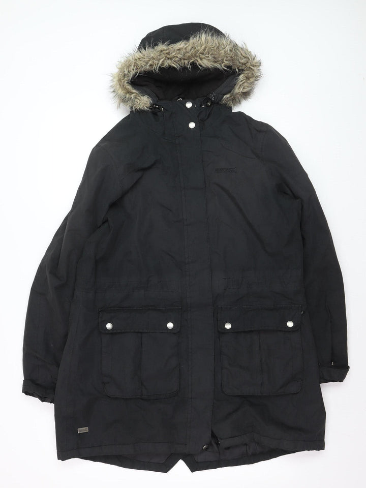 Regatta Men's Black XL Waterproof Parka Coat Hooded Faux Fur Trim