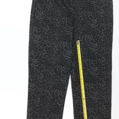 Gerard Women’s Black Animal Print Stretch Leggings Size 12