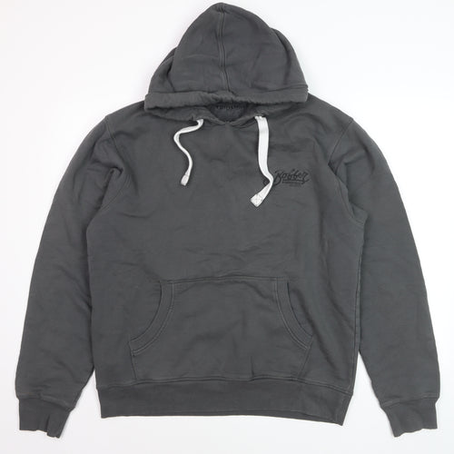 Triumph Mens Grey Pullover Hoodie L Motorcycle Graphic Sweatshirt