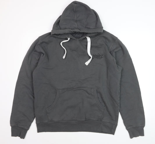 Triumph Mens Grey Pullover Hoodie L Motorcycle Graphic Sweatshirt