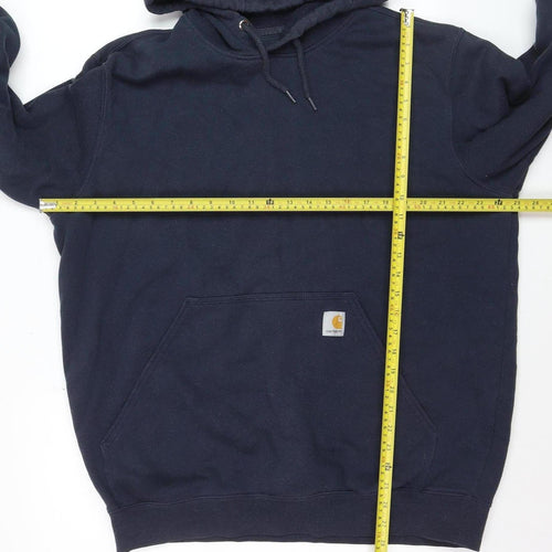 Carhartt Men's Blue Pullover Hoodie L Heavyweight Fleece Original Fit