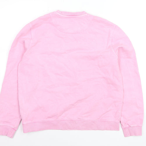 Crew Clothing Women Pink Cotton Elastane Pullover Sweatshirt Size 8