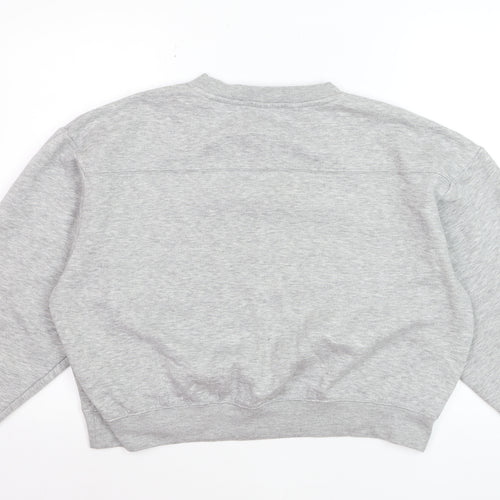 ZARA Women Grey Crew Neck Pullover Sweatshirt Size L