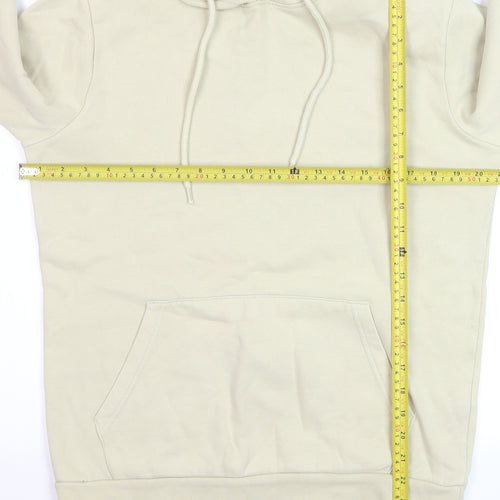 Topman Men’s Beige Pullover Hoodie XS Classic Fit Cotton Blend