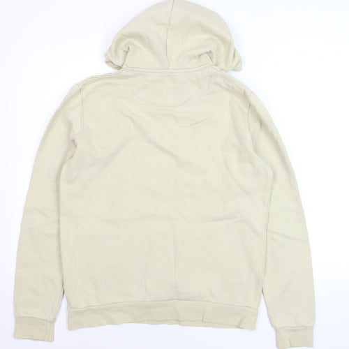 Topman Men’s Beige Pullover Hoodie XS Classic Fit Cotton Blend
