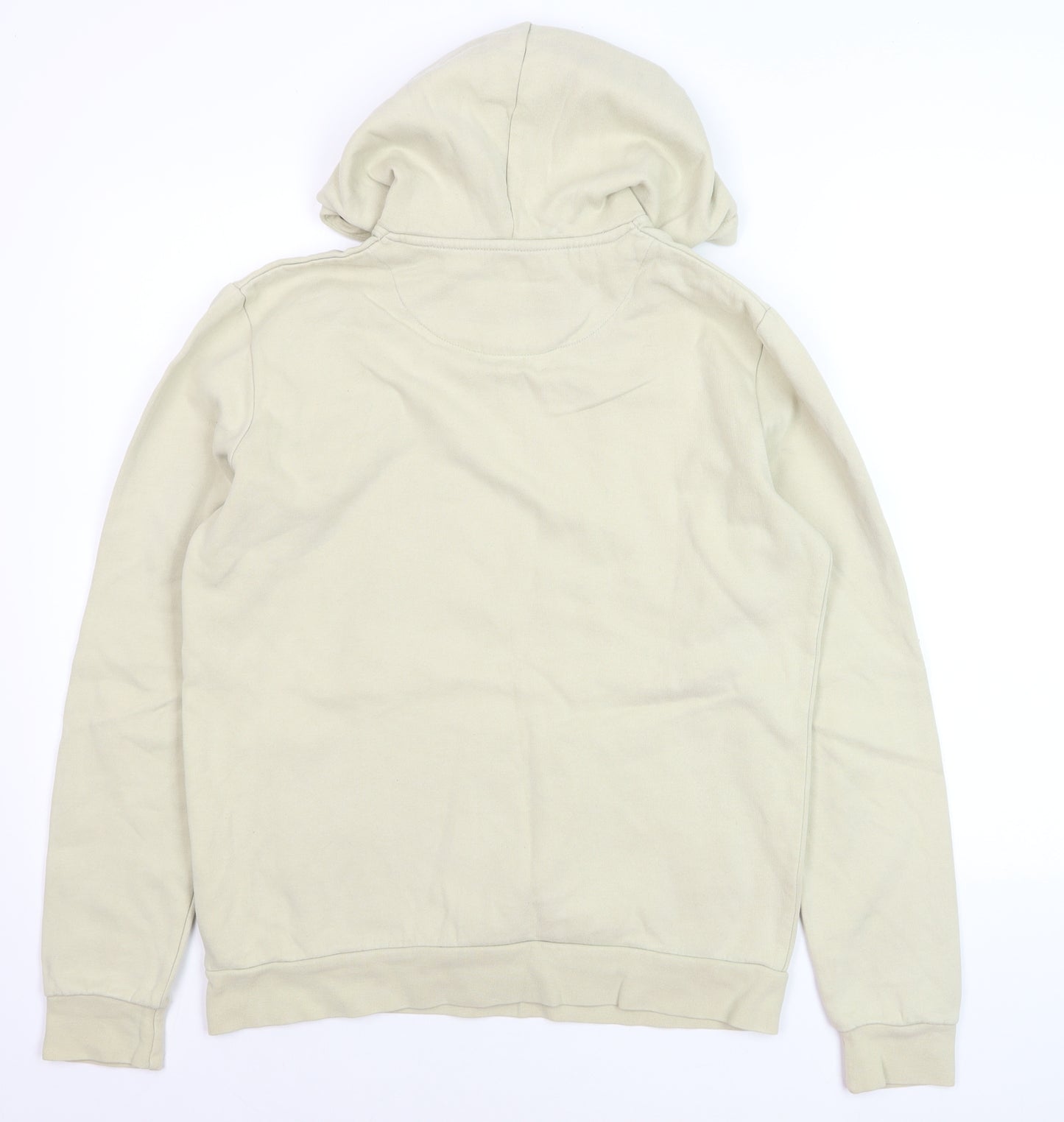 Topman Men’s Beige Pullover Hoodie XS Classic Fit Cotton Blend