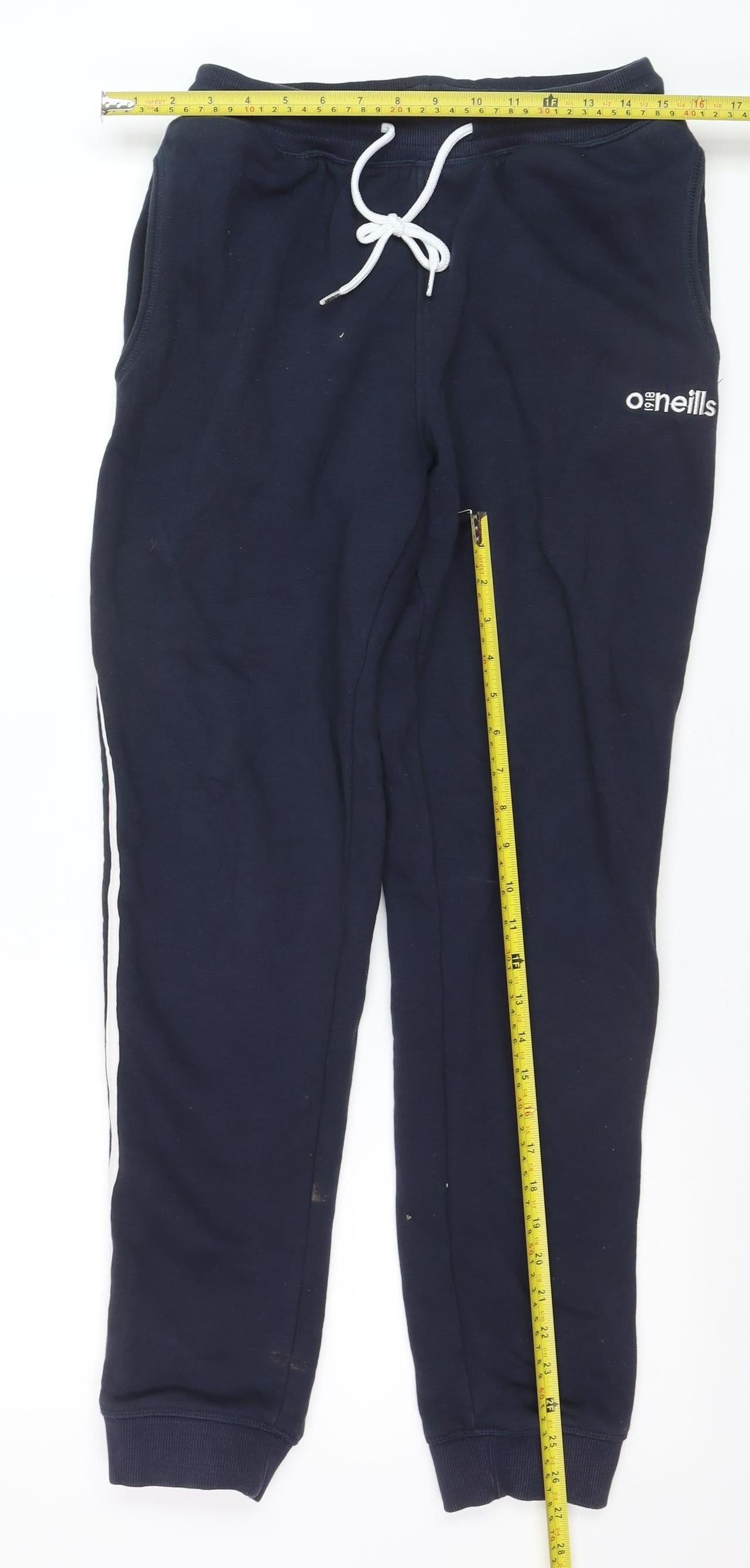 O'Neills Men's Black Medium Jogger Sweatpants with Side Stripes