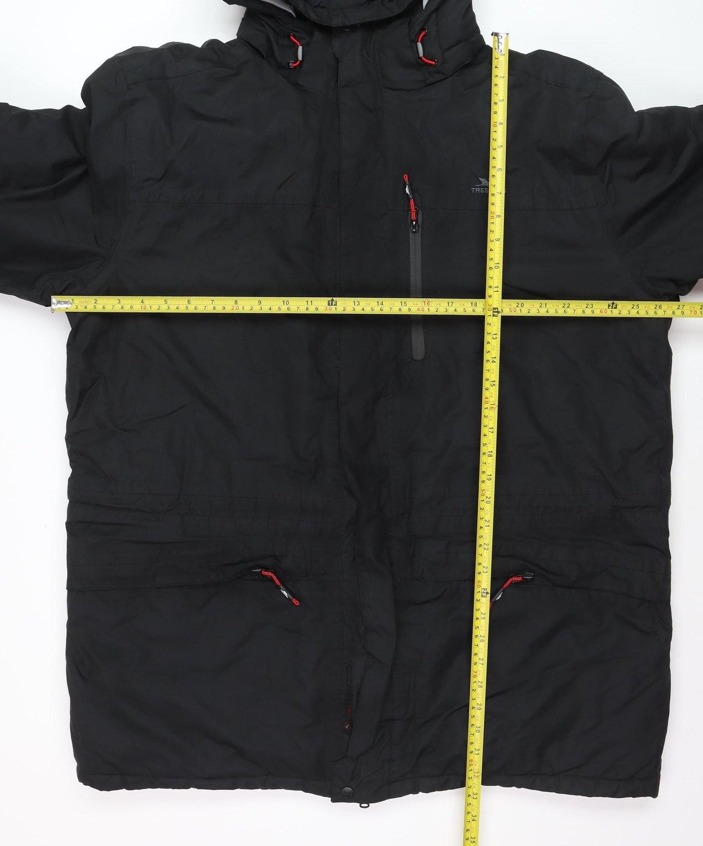 Trespass Men's Black 2XL Waterproof Hooded Parka Jacket