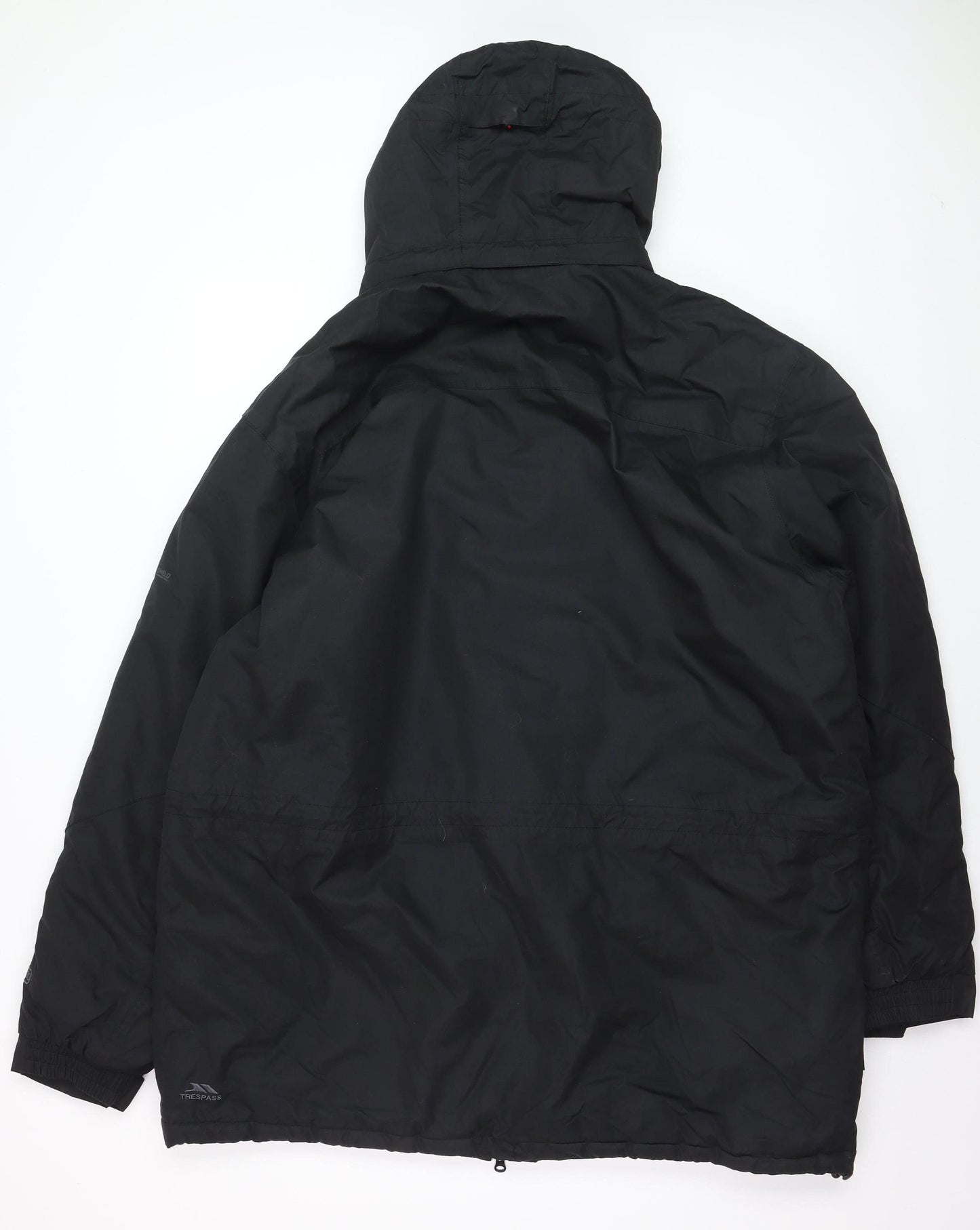 Trespass Men's Black 2XL Waterproof Hooded Parka Jacket