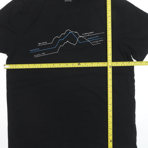 Mountain Warehouse Men’s Black Outdoor Graphic Crew Neck T-Shirt M