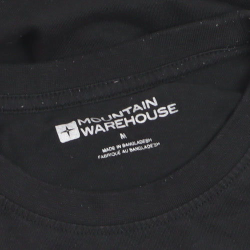 Mountain Warehouse Men’s Black Outdoor Graphic Crew Neck T-Shirt M