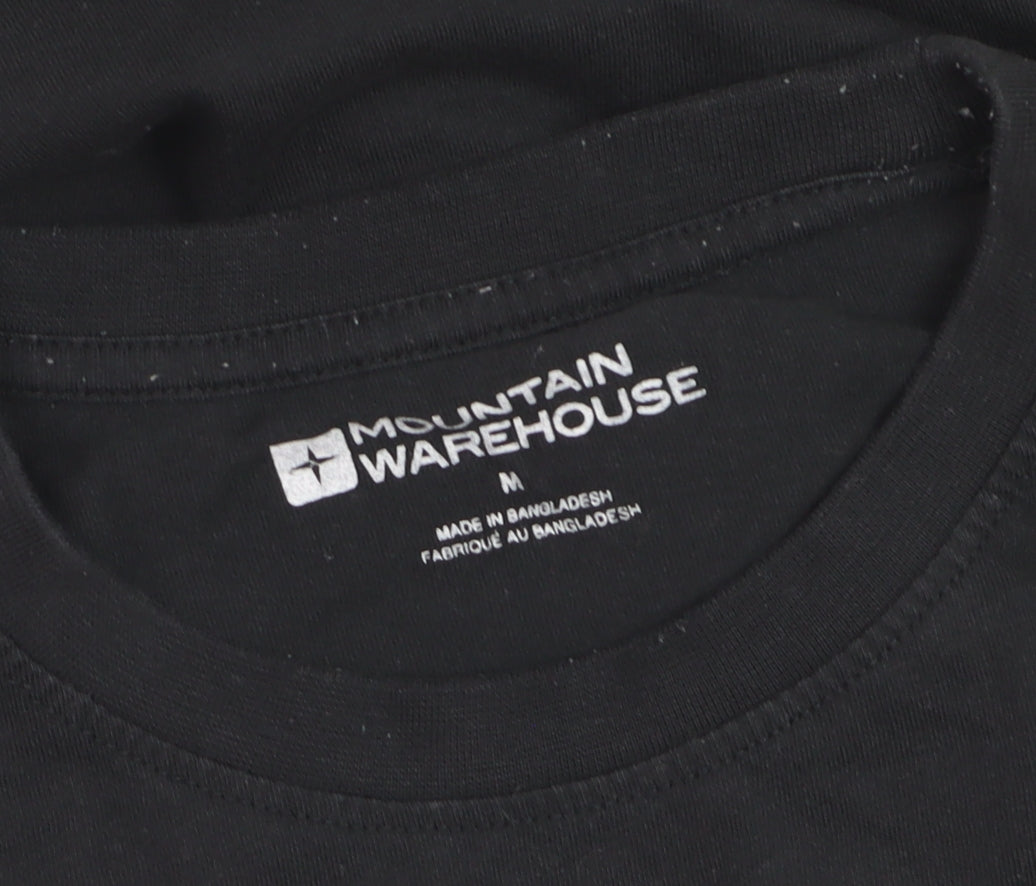Mountain Warehouse Men’s Black Outdoor Graphic Crew Neck T-Shirt M