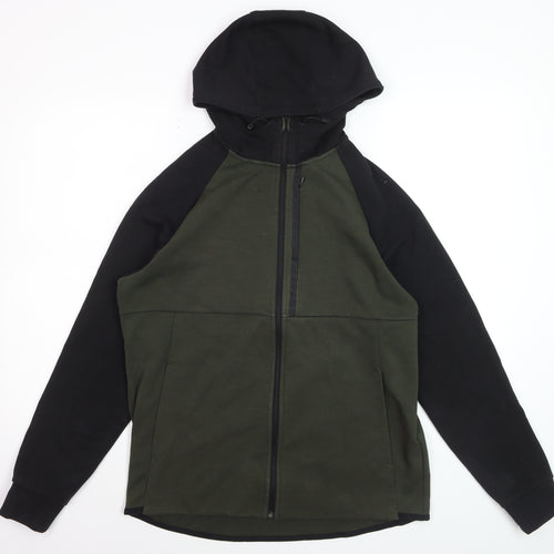 H&M Men's Green Hooded Full Zip Sport Jacket Size M