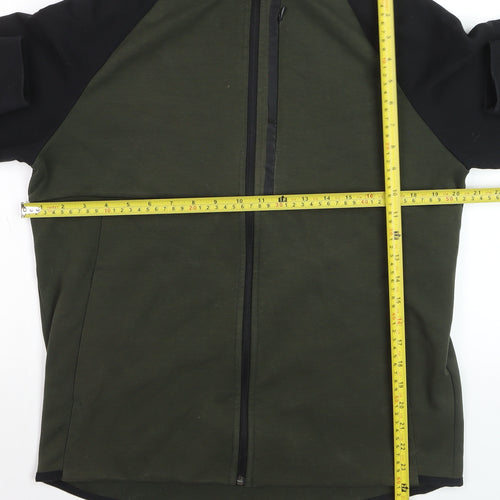 H&M Men's Green Hooded Full Zip Sport Jacket Size M