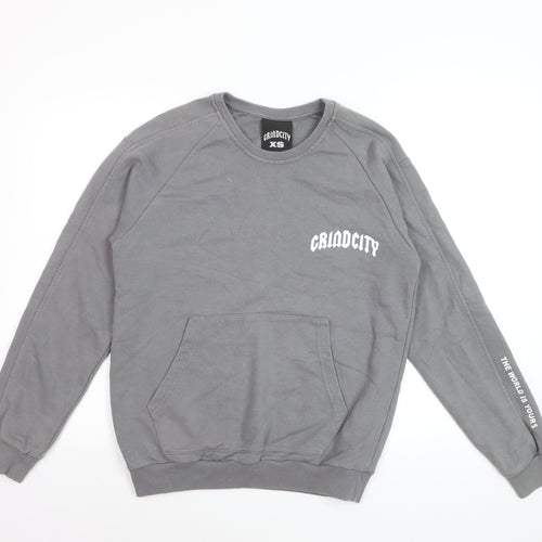 GrindCity Men's Grey XS Crew Neck Pullover Sweatshirt