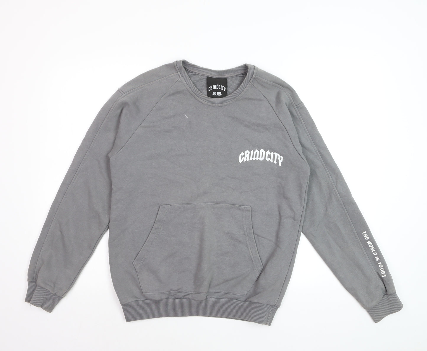 GrindCity Men's Grey XS Crew Neck Pullover Sweatshirt