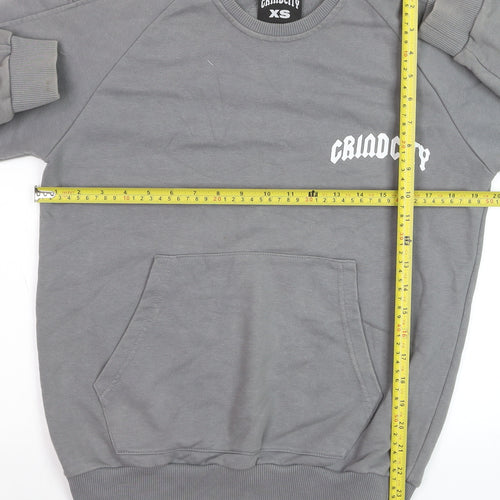 GrindCity Men's Grey XS Crew Neck Pullover Sweatshirt