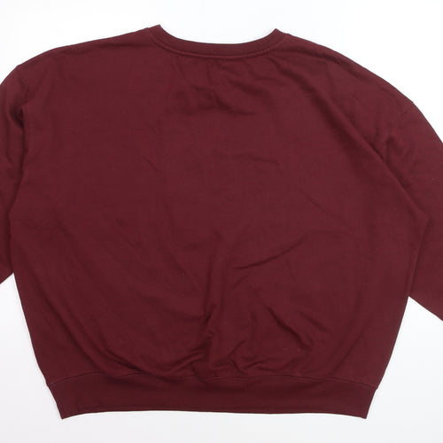 New Look Mens Red XL Pullover Sweatshirt Le Club Sportif Crew Neck