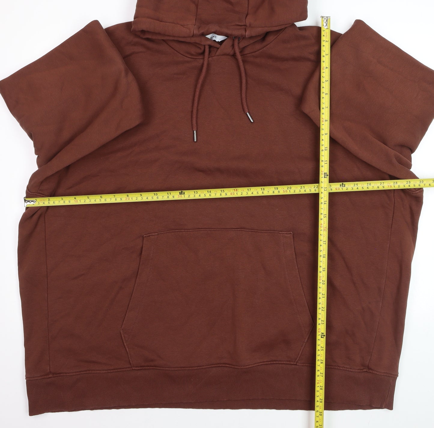 Next Men’s Brown 4XL Pullover Hoodie Sweatshirt Fleece
